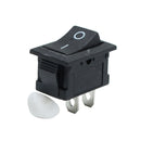 20pcs Black Push Button Mini Switch 6A-10A 110V 250V KCD1-101 2Pin Snap-In On/Off Rocker Switch