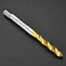 M5x0.8 HSS Titanium Coated Screw Thread Metric Spiral Fluted Machine Screw Tap