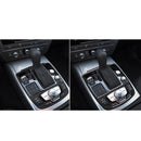 Carbon Fibe Gear Shift Panel Trim Frame Decorative Stickers for Audi A6 A7