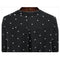 Round Neck Long Sleeve Solid Black Chiffon Dot Loose Big Size Dress Women FaV9W5