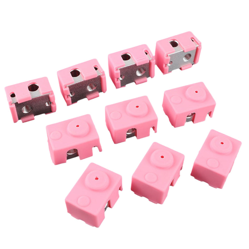 10Pcs Pink Silicone Case for Hotend Heating Block Protective Cover 280 for 3D Printer