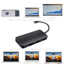 9 in 1 USB-C Type C HUB to 3.5mm Audio Mic 4K HDMI VGA RJ45 Lan Adapter USB