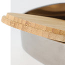 Stainless Steel Lunch Box with Wooden Lid Japanese Style Lunch Box Portable