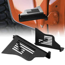2 x Front Foot Pegs Stainless Steel Black Coated Foot Rest Grille Kick Pane