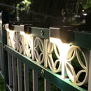 4Pcs Solar Powered LED Deck Lights Outdoor Path Garden Stairs Step Fence LamG4Y6