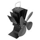 4 Blades Heat Powered Stove Fireplace Fan W/ Thermometer for Wood Log Burning Burner Stove