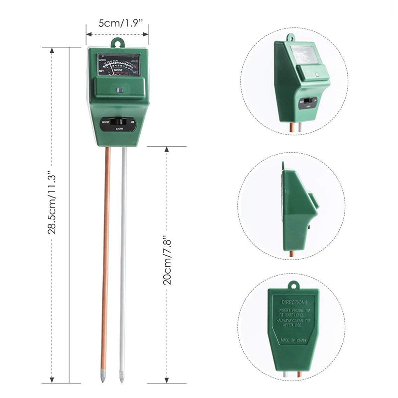 Soil Moisture Measuring Sensor Tester Humidity Hygrometer Hydroponic Garden