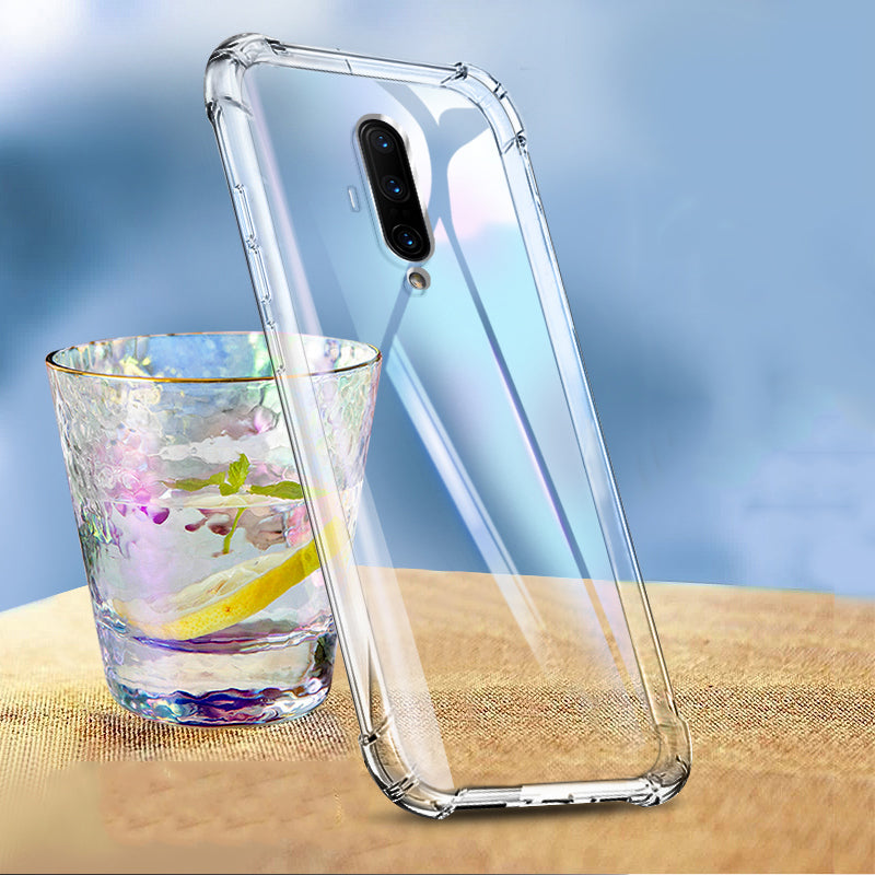 Bakeey OnePlus 7T Pro Case Air Bag Bumper Shockproof Transparent Non-yellow Soft TPU Protective Case