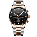 CRRJU 2159 Creative Sun Moon Men Business Style Chrono 316L Stainless Steel Strap Quartz Watch