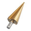 Drillpro 4-12/4-20/4-32mm HSS 6542 Titanium Coated Step Drill Bit Triangle Shank