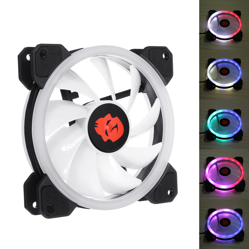 Coolmoon 1PCS 120mm Adjustable RGB LED Light Computer PC Case Cooling Fan