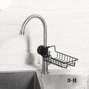 Stainless Steel Kitchen Sink Faucet Sponge Soap Drain Rack Storage Holder Shelf Storage Rack
