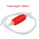 2 Meter Red Syphon Tube Hand Fuel Pump Gasoline Siphon Hose Gas Oil Water F
