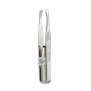 Stainless Steel LED Lighted Eyebrow Tweezers Eyelash Hair Removal Makeup Tool