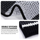 Bathroom with Plush Chenille Bathroom Rug, Non-Slip Plush Striped Floor Mat