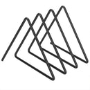 3-Slot Desktop Triangular Black Metal Wire File Sorter Files Folder Stand D