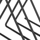 3-Slot Desktop Triangular Black Metal Wire File Sorter Files Folder Stand D