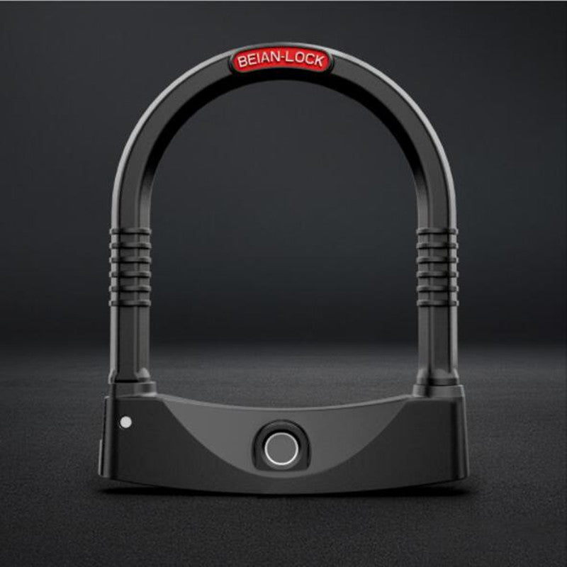 Smart Fingerprint U Lock Bicycle Scooter Anti Theft Locker High Security Keyless Anti-hydraulic Shear Door Lock Rechargeable Waterproof 0.5S Unlock CE ROHS Certification
