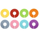 72 Pieces 8 Colors Clothing Size Dividers Round Hangers Closet Dividers