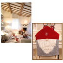 Happy New Year Merry Christmas Santa Claus Cap Table Chair Covers Red Hat Back Chair Covers Christmas Decorations for Home