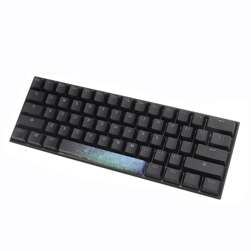 Five-sided Dyesub PBT Green Night Star Space Bar 6.25u Novelty Keycap for Anne Pro 2