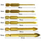 6Pcs 1/4 Inch Hex Shank Tungsten Carbide TCT Glass Drill Bits Set Titanium