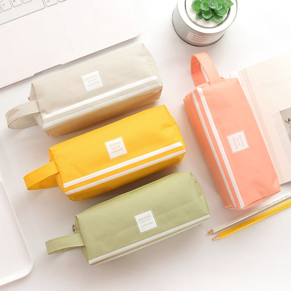 Bakeey W1 Kawaii Double Zipper Large Capacity Stationery Supplies Pencil Case Earphone USB Cable MP3 Memory Card Battery Digital Gadgets Organizer Storage Bag