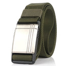 AWMN 125cm Men's Nylon Belt Magnetic Quick Release Metal Buckle Tactical Belt