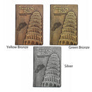 Leaning Tower of Pisa Diary Book Vintage Leather Fashion Notebook Lined Paper 128 Sheets 256 Pages