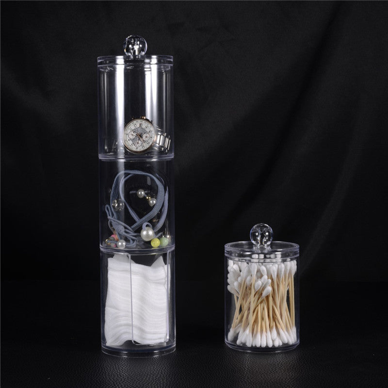 Acrylic Cotton Swab Storage Box Makeup Organizer Cosmetic Makeup Clean Cotton Organizer Jewelry Storage Box Holder and Candy Jars