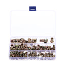 Suleve MXRN4 165Pcs M3/M4/M5/M6/M8/M10/12 Zinc Plated Rivet Nut Threaded Countersunk Head Insert Nut Tool Kits
