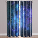 2 Panel Blackout Blinds Thermal Insulated 3D Printed Galaxy Window Curtains Screens