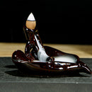 Feng Shui Backflow Incense Cone Burner Stick Holder Heart Shape Fragrant Smoke Backflow Censer