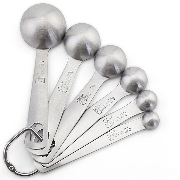 Honana CF-MS06 6 Pcs Stainless Steel Measuring Spoon Set for Measuring Dry and Liquid Ingredients