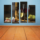 Miico Hand Painted Four Combination Decorative Paintings Red W-ine Wall Art For Home Decoration