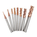 Drillpro 1-8mm 4 Flutes HRC58 End Mill Cutter AlTiN Coating Carbide End Mill Cutter CNC Tool