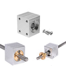 Aluminum Alloy Silver T8 Nut Housing Bracket with 2Pcs Screws for 3D Pritner Lead Screw