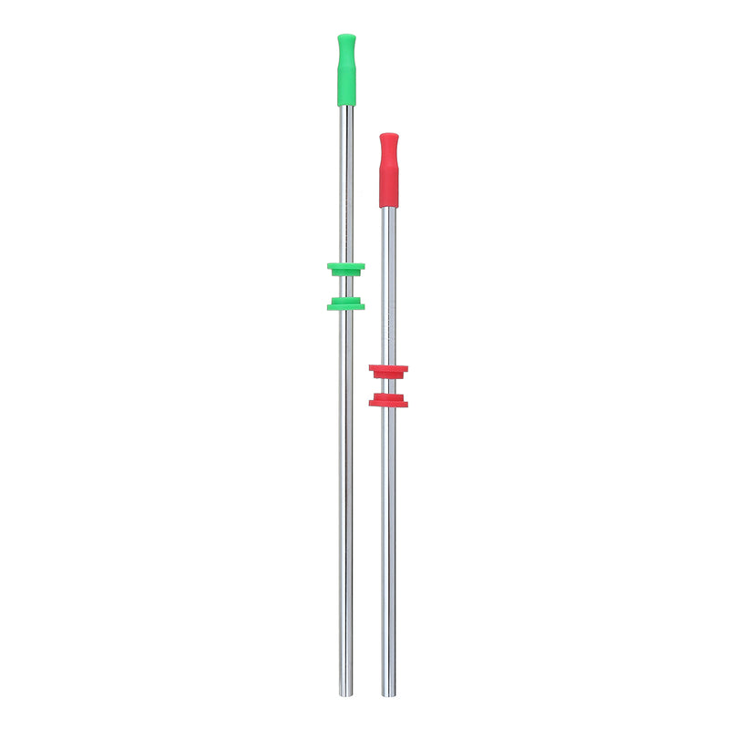 Reusable Drinking Straw Stainless Steel Drink Straws Cleaning Brushes Set with Silicone head