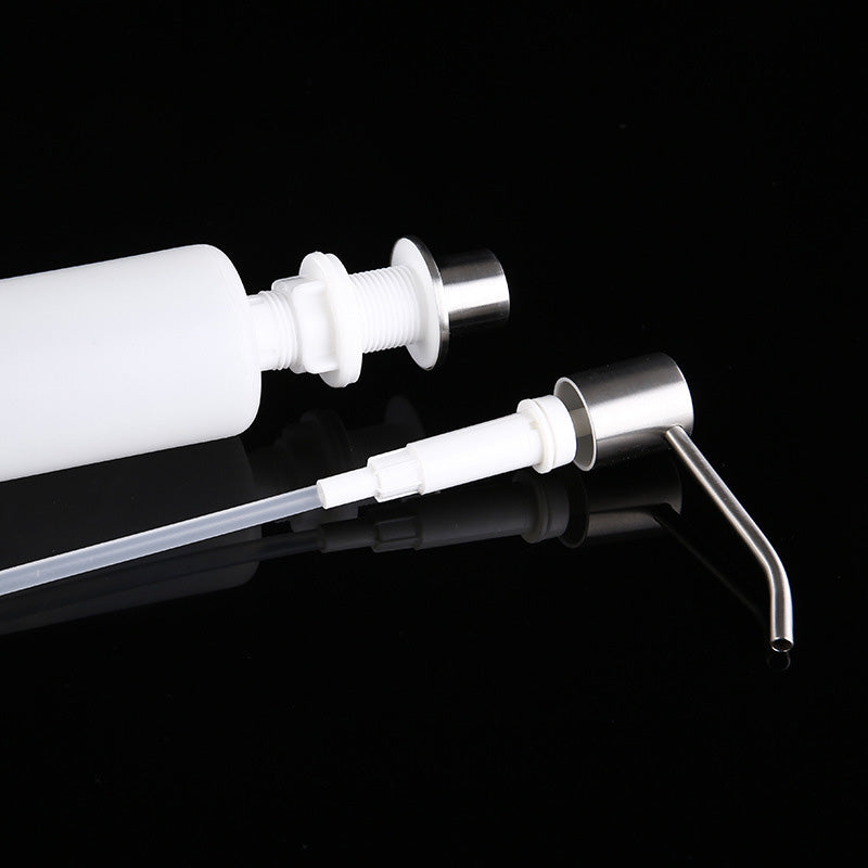 300ml Stainless Steel Sink-Mounted Liquid Soap Dispenser Kitchen Bathroom Bottle