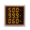 5pcs Geekcreit 3 in 1 AC 60-500V 100A Square Yellow LED Digital Voltmeter Ammeter Hertz Meter Signal Lights Voltage Current Frequency Combo Meter Indicator Tester With Round CT