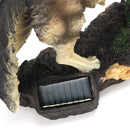 Solar Red Eyes Howling Wolf & Sensor Light Garden Ornament Office Decorations