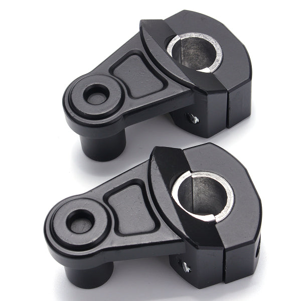 7/8 inch 22mm Motorcycle Handlebar Riser Handle Fat Bar Mount Clamps Bracket Black Aluminum