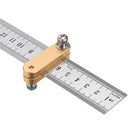 300mm Metric and Inch Parallel Line Scriber Ruler Positioning Measuring Marking Ruler Woodworking Tool