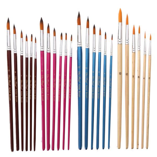 Zhuting 6001R 6Pcs Round Front Nylon Practical Writing Brush
