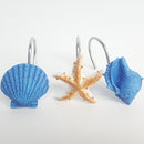 12 PCS Decorative Seashell Shower Curtain Hooks Bathroom Beach Shell Decorations
