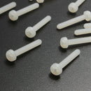 Suleve M3NP2 50Pcs M3 White Round Pillips Pan Head Plastic Nylon Screw Bolt 5/6/8/10/12/15/20/25mm Length
