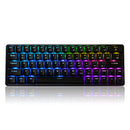 Geek GK64 64 Key Gateron Switch Hot Swappable CIY Switch RGB Backlit Mechanical Gaming Keyboard