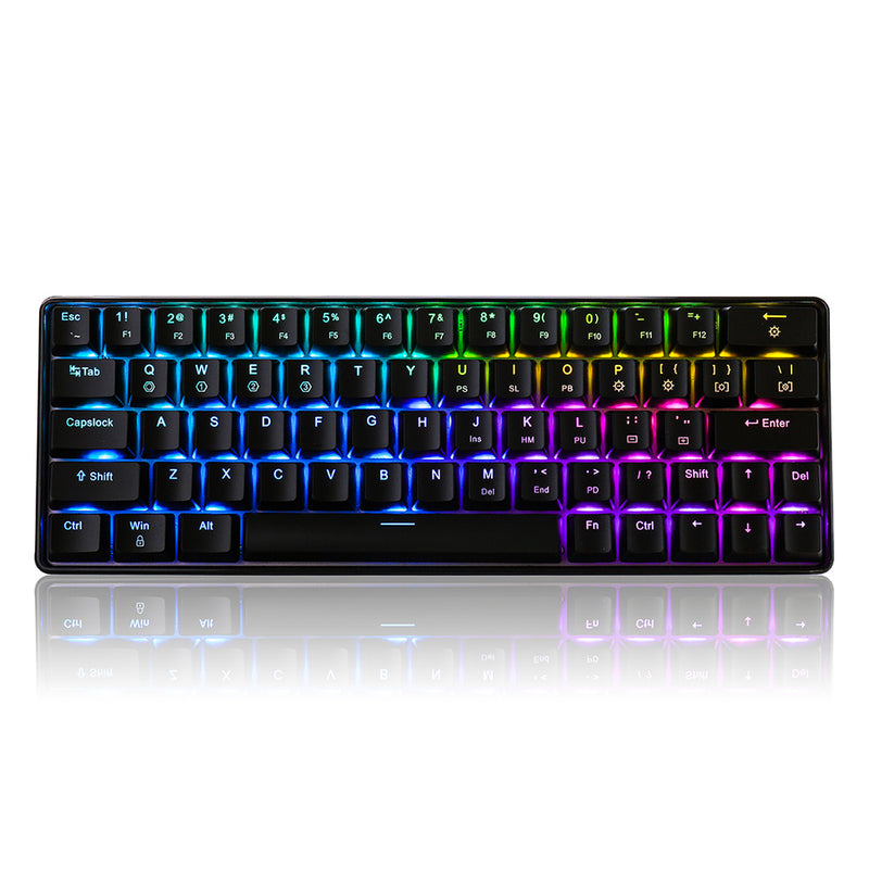 Geek GK64 64 Key Gateron Switch Hot Swappable CIY Switch RGB Backlit Mechanical Gaming Keyboard