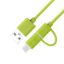 Golf 2 in 1 Micro USB Type C Fast Charging Cable 1m For Oneplus 5t Xiaomi 6 Mi A1 Redmi Note 4x S8