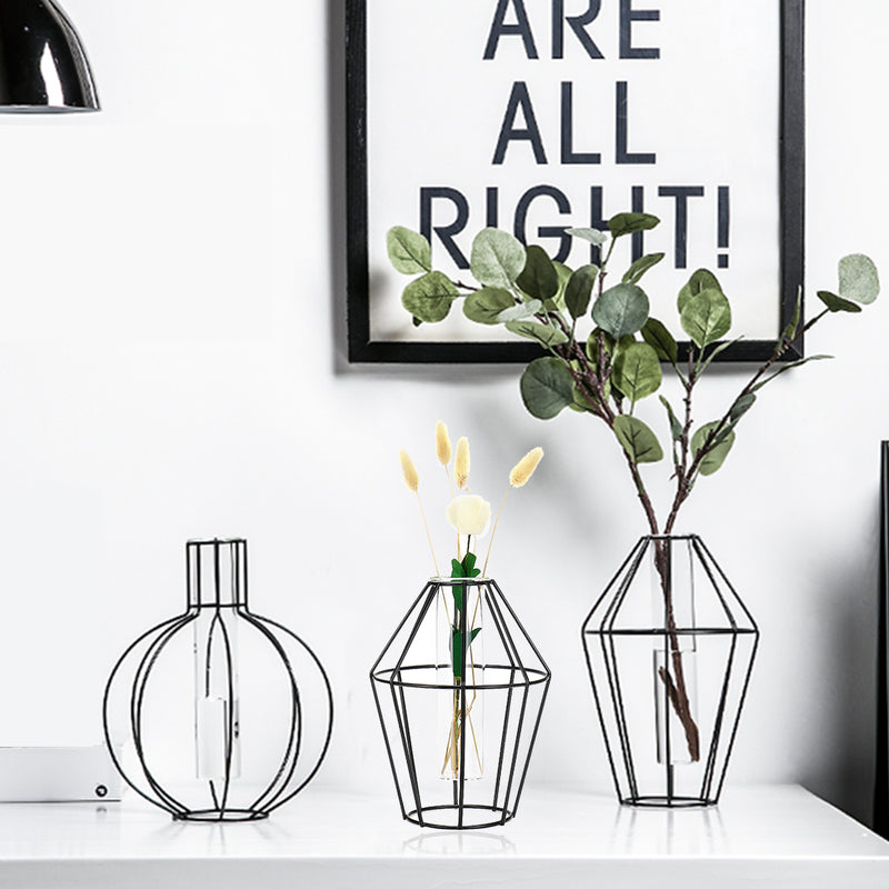 Glass Test Tube Flower Plant Pot Vases Fairy Hydroponic Vase Terrarium Container